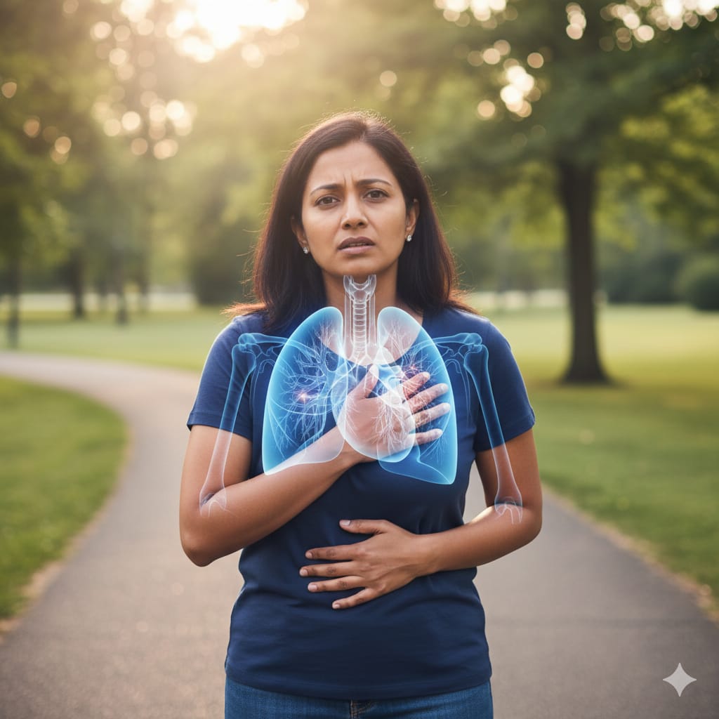 A conceptual comparison showing healthy lungs versus lungs affected by smoking, using a lush green forest and a smoke-filled withered tree as metaphors.